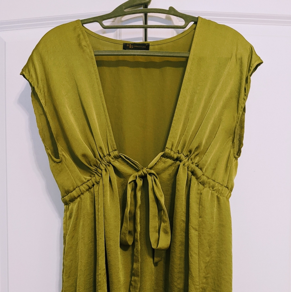 Silk Olive Green Tunic